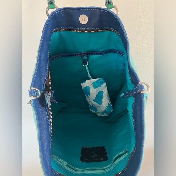 GABS Firenze CYNDI Colorblock Leather Convertible Tote Bag Made In Italy NWT - Picture 8 of 13